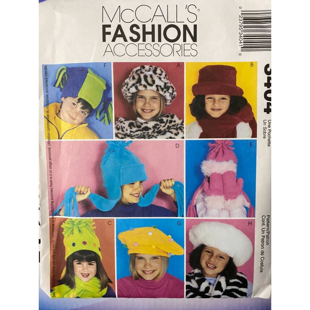 Fashion Accessories Hat McCall's Patterns - Uncut